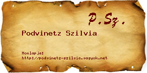 Podvinetz Szilvia névjegykártya